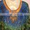 peacock print embellished kaftan CAFTAN tunic poncho blouse