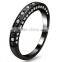 Self-designed jewelry cheap wholesale black white fashion O ring for men and women