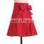 Latest women dress skirt designs fashion for young girl red dotted shorts skirt
