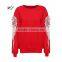 2017 Wholesale woman embroidery xxxxl hoodies fashion woman clothing custom sweatshirt