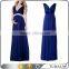 wholesale long evening party wear gown blue chiffon maternity dresses