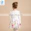 2017 Spring Girls Dresss Printed With Flowers Fashion Designs For Girls Long Sleeve Pleated Children's Dress
