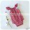Toddler Red Gingham Romper Playsuit Summer Lace Flutter Designs Clothing Girls
