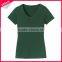 Latest Design Ladies Slim Fit v Neck High Quality Plain no Brand T-shirt