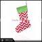 Newest Personalized Burlap Chevron Christmas Stocking