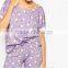 100% Cotton Soft Touch Jersey Pajama Set Women Print Pajama