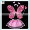 Colorful Kids Girl Party Princess Fairy Butterfly Wings with Headband Wand Skirt HPC-0800