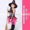 Cute Child Costumes Halloween Cosplay Costumes Kids Pink Witch Costumes