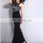 New lace patch backless sleeveless fashion wide women jumpsuits 2016