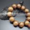 Natural Handmade High-End Collectibles 15 20mm Fine Texture Buddha Bead Bracelets Gold Phoebe Ebony Bracelet Men Jewelry