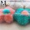 Fashion Design Factory Wholesale Mink Fur Flower Keychain Lovely Bag Car Mink Fur Keychain