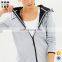 2017 autumn new style street wear grey blank hoodies women zip front
