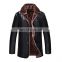 OEM manufacture price leather men fur jacket for winter
