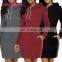 Hot Sale Plain Colour Pullover Winter Sweater Womens Hoodie Dress Long Sleeve