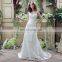 Glamorous Cap Sleeve Lace-Up Lace Wedding Dress Mermaid Wedding Dresses SQS042