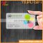 2015 customized PVC plastic transparent buiness card /VIP card