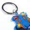 cute nice promotional car shape silicone keyring with logo keychains