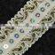 wholesale sequins gold lurex lace trim for decorative