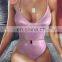 Summer New Sexy Women One Piece Leopard Printed Monokini Bandage Bathing Suit Push Up Padded Bikini Swimsuit Lace Up Swimwear