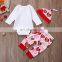 Baby Valentine Rompers Outfits Hearts Floral Rainbow Cactus Alpaca Bunny Letters Lips Print Easter Newborn 27 Designs