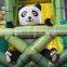 big colorful air  steps parts inflatable panda slide for kids sale