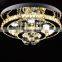 Round crystal chandelier living room lighting stainless steel lamps