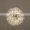 New nordic gold wedding decorative luxury pendant lighting led modern crystal chandelier