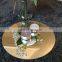 round/rectangle mirror candle plate for table decoration