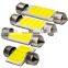 10Pcs C5W Car LED COB Bulb Interior Reading Light Festoon Auto Dome License Plate Luggage Trunk Lamp 31mm 36mm 39mm 41mm