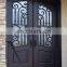 House decorative eyebrow top double entry rod wrought iron door