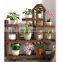 K&B hot home decor wholesale modern solid wood flower pot stand with wheel