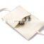 PandaSew 8*10 cm beige envelope style flag microfiber jewelry pouch with custom logo