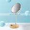 Popular Female Household Bamboo Base Double Sided Magnifying Round Bedroom Makeup Mirror Cosmetic Beauty Makeup Mirror
