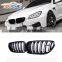 ABS plastic gloss black  dual slat front grille for BMW 6 series F06 F12 F13  M6 style grille