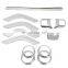 12PCS Silver Full Set Car Accessories Interior Decoration Trim Kit For Jeep Wrangler JK