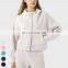 Hooded Sweatshirt Custom Sportswear Long Sleeve Thumb Holes Sports Clothes Gym Fitness Jackets Women Zipper Wamth Yoga Jacket