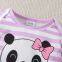 3pcs Newborn Baby's Cartoon Moon & Cloud Pattern Footed Bodysuit, Casual Comfy Long Sleeve Romper, Toddler & Infant Girl's Onesie, As Gift