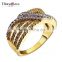 Super Delicate New Wedding Band Best Buy Zirconia Crystal Contrast Party Ring