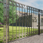 Valla para proyectos de villas y residencias, valla de jardín de hierro forjado para privacidad con patrones modernos atemporales, venta al por mayor