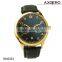 japan movement quartz leather watch stainless steel back water resistant watch wholesale watch