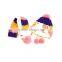 Wooly winter hats with ear flaps for girl