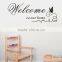 Welcome to our home Quote Removable Vinyl Decal Decals Wall Sticker Stickers Home Decor DIY Butterfly