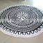 Hogift 150*150cm 50 styles 100% cotton printed round beach towel with tassel