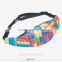 Summer top selling fashion printed running waist bag for ladies sport and leisure