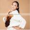 Hot selling winter women real rabbit fur scarf with tassels