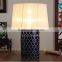 Blue and white ceramic chinese porcelain table lamp for bedroom