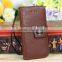 Elegant leather wallet case for iPhone 5 5S with Metal Button F-IPH5LC033