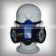 2016 100% TPE frame half face double filter chemical gas mask similar as 3M gas mask