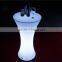 modern color chaging remote control square led illuminated glowing cocktail table