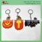 Popular Halloween Pumpkin Plastic Keychain For Capsule Toy
